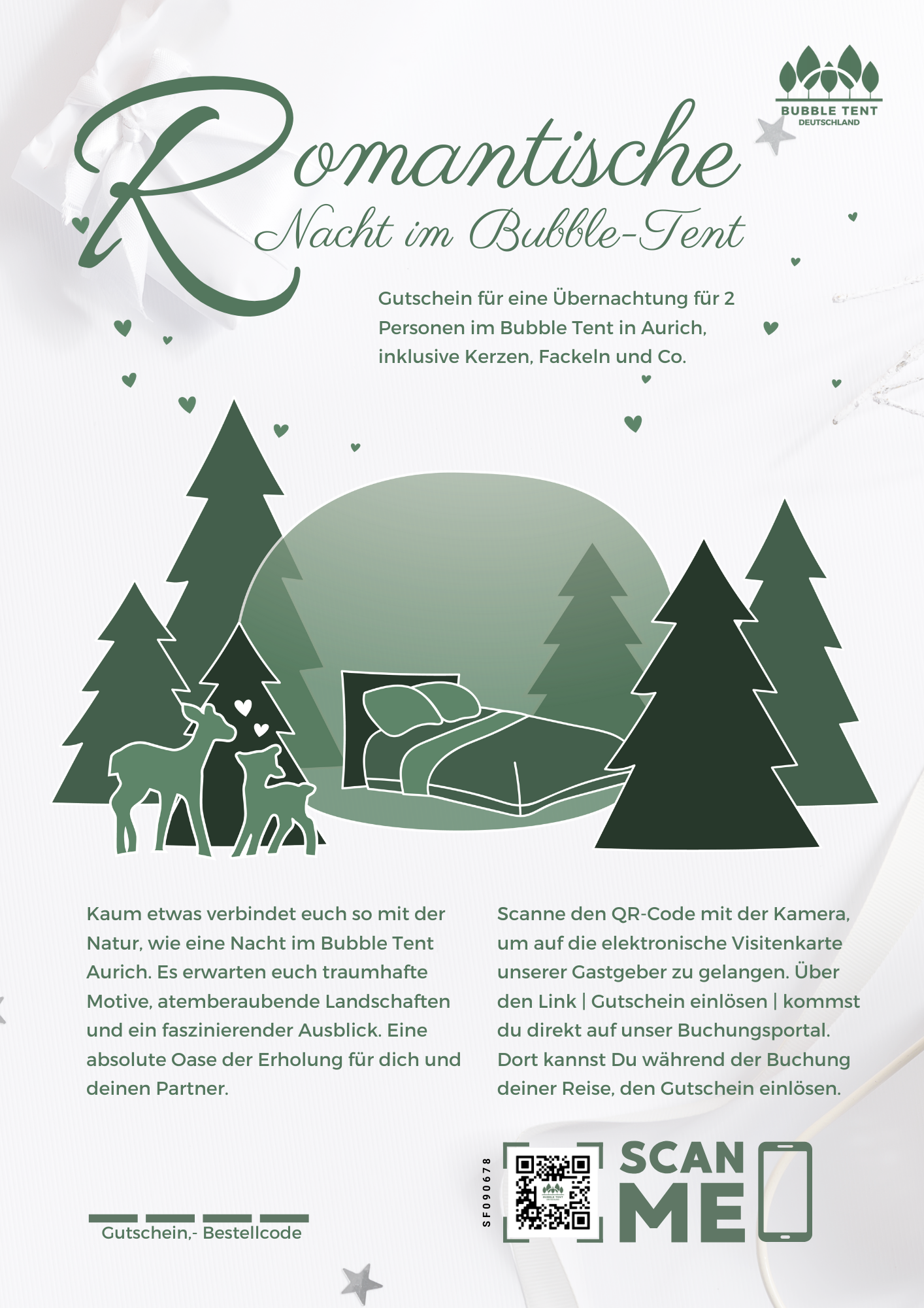 Aurich | Romantic voucher | INCLUSIVE candles and torches