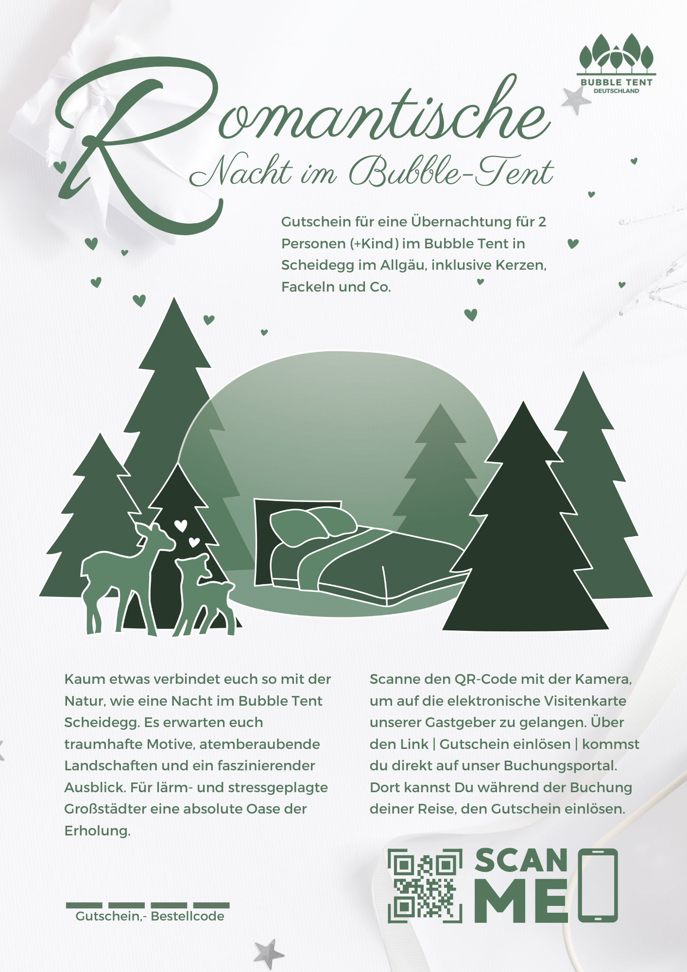 Scheidegg | Romantic voucher | INCLUDING candles and torches